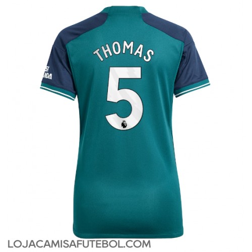 Camisa de Futebol Arsenal Thomas Partey #5 Equipamento Alternativo Mulheres 2023-24 Manga Curta